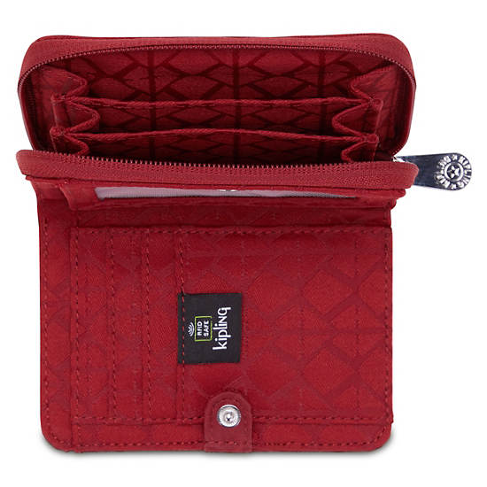 Kipling Money Love Small Wallet Wallets Signature Red | AU 2215LI